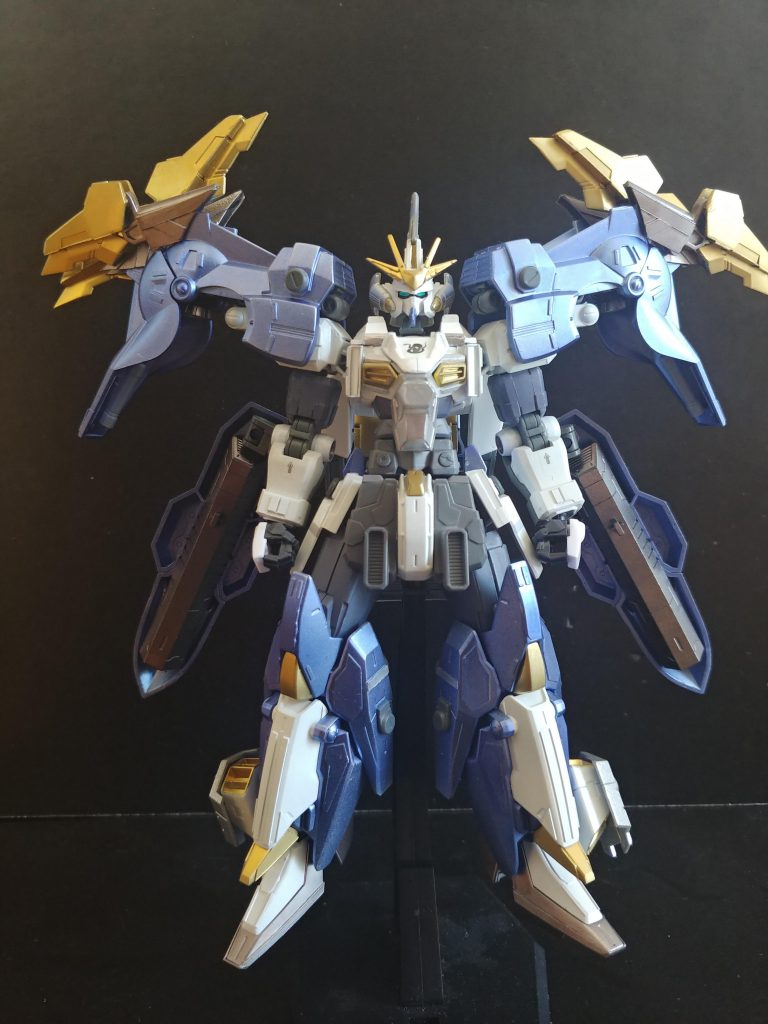 ガンダムアスクレプオスカスタムまず、自分がGBNで使いたい機体はなんだろう？と考えたとき、最初に思い浮かんだのがアスクレプオスでした。世代なんで！しかし、つい最近までG-UNIT系は再販がかからずプレミア価格。無理だろうなーと諦めていたところ、ジェミナスの販売を機に再販、運良く入手することができたので生贄に捧げました。