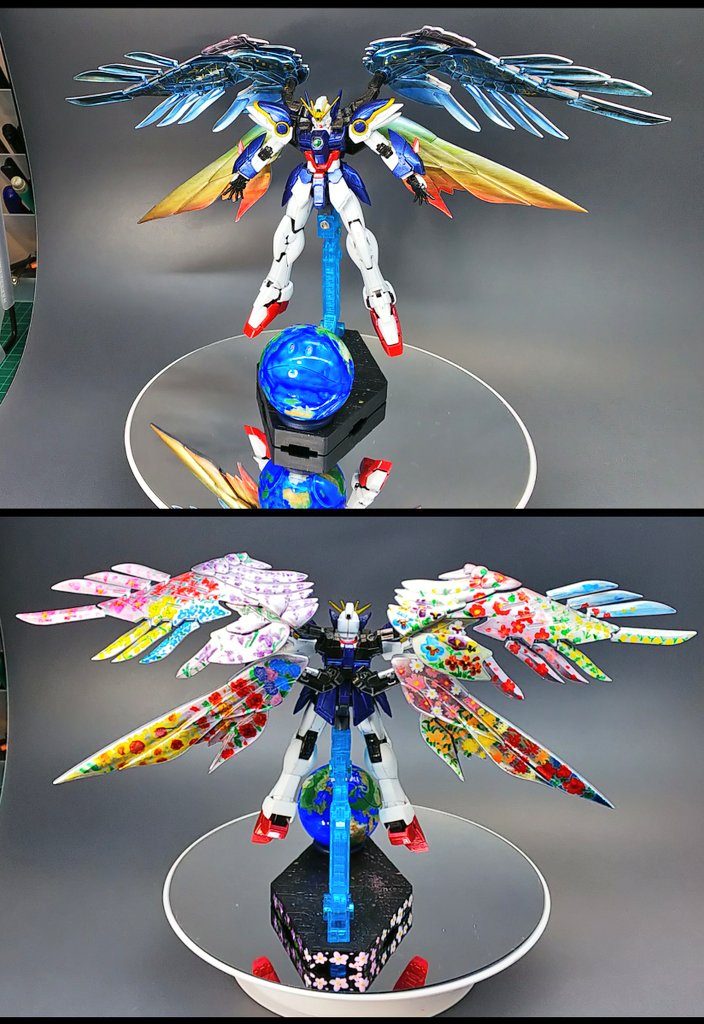 本体と簡易台座完成時の写真。