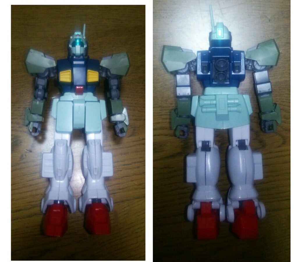 塗装前の仮組したところです。制作ストーリーで初めて投稿してみました。よろしければそちらも見てください。バーニア部分の塗装や、墨入れ、撮影方法と至らぬ点がありますが、プレゼントしたキャストさんに喜んでいただけて満足しています。