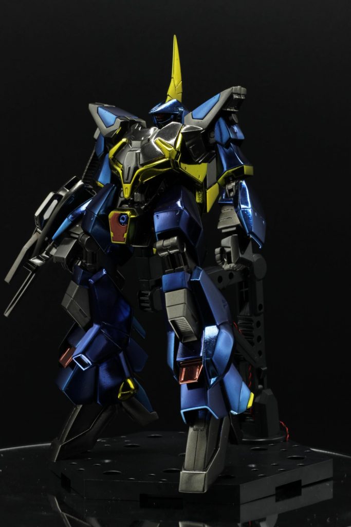 ハイパークロームAgで塗装した後でクリアカラーで塗り分け