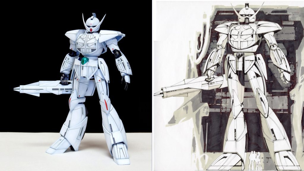 製作モチーフとしたのは∀ガンダムのデザイナーでもある故シド・ミード氏のイラストです。