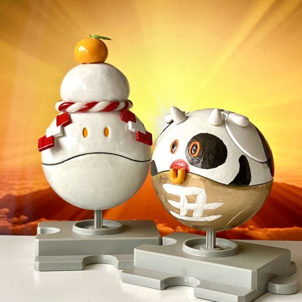 2021年　賀正　鏡餅ハロ　丑ハロ