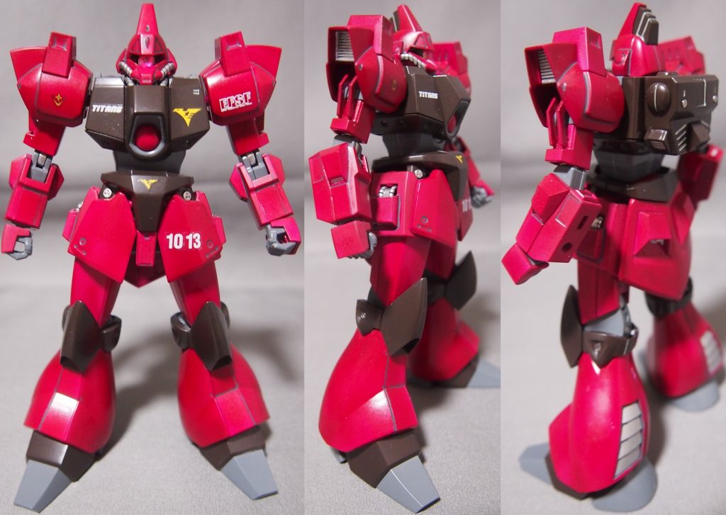 本体3面図。ふくらはぎのスリットをシルバーで塗り分けました。