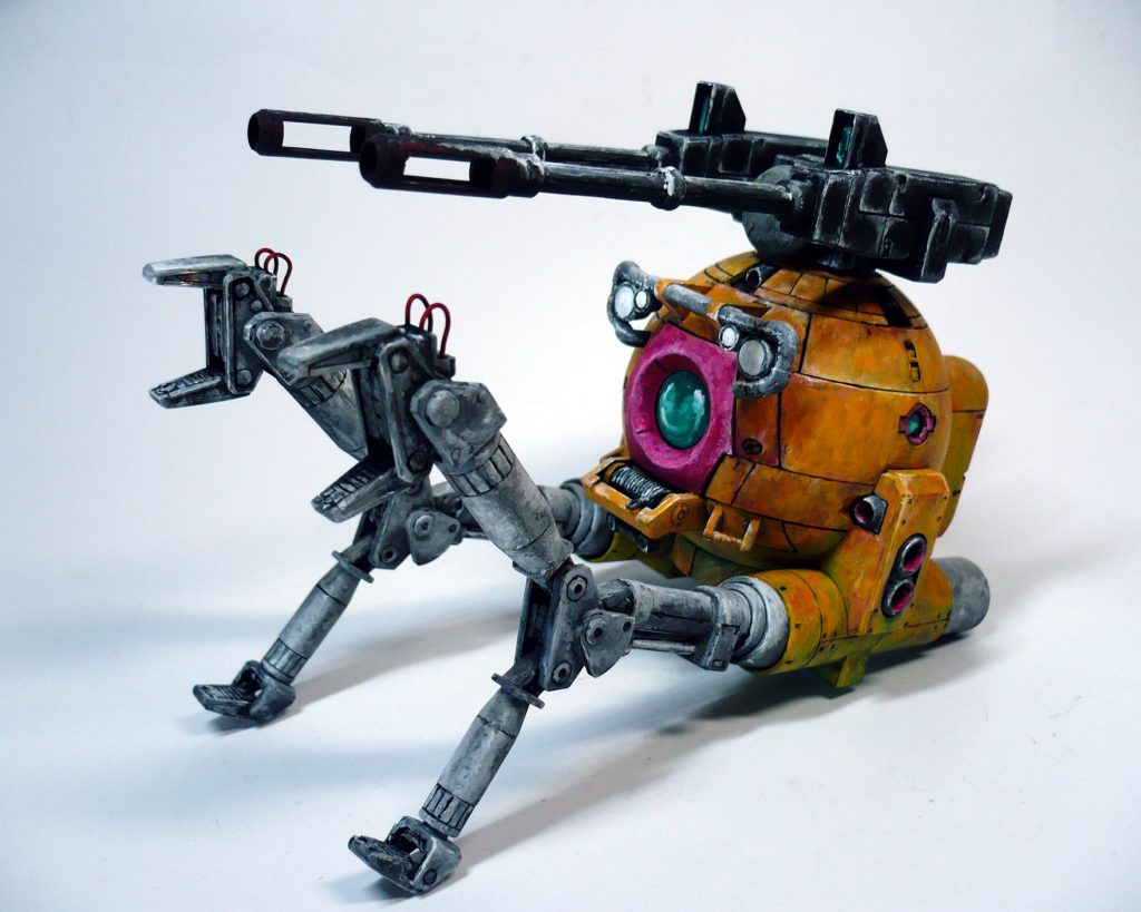 アクリルガッシュの筆塗りでイラスト風(油絵・絵画風)に仕上げています。