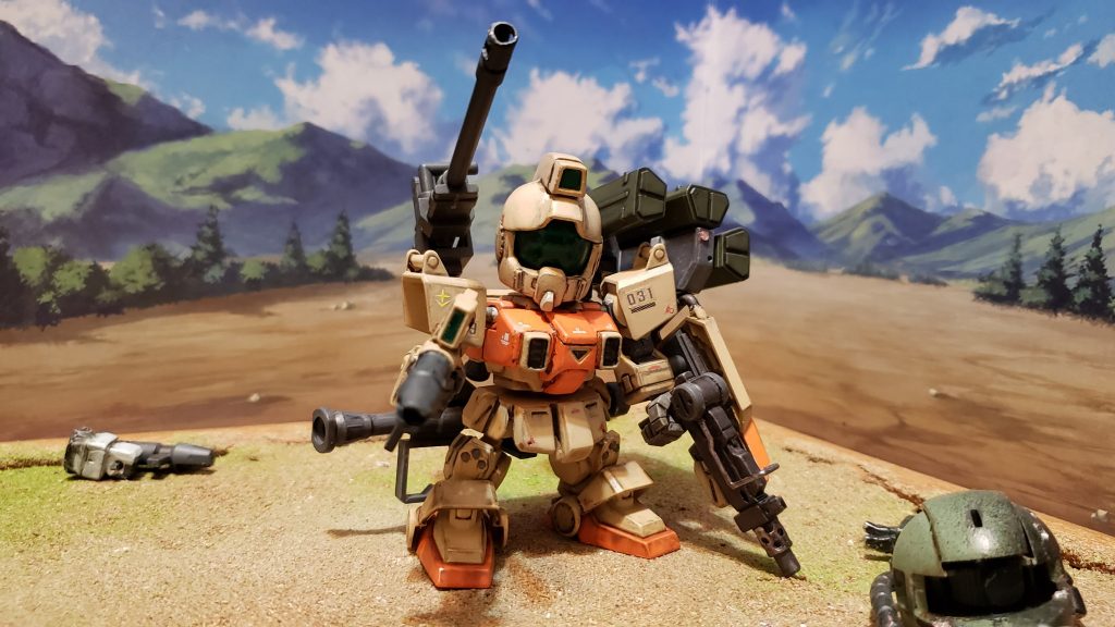 ウェポンラックを利用することで、SDオリジナルのフル装備形態にする事も可能です
