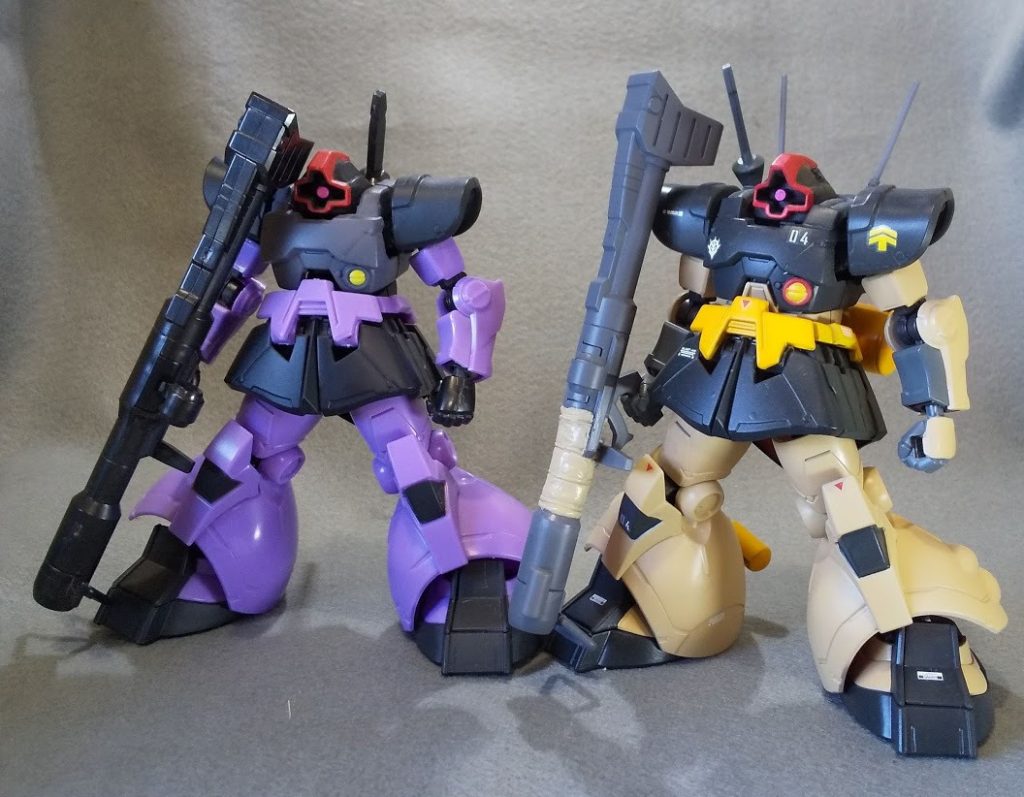 無改造のドムとの比較もとがそのままでもすでにカッコいいです