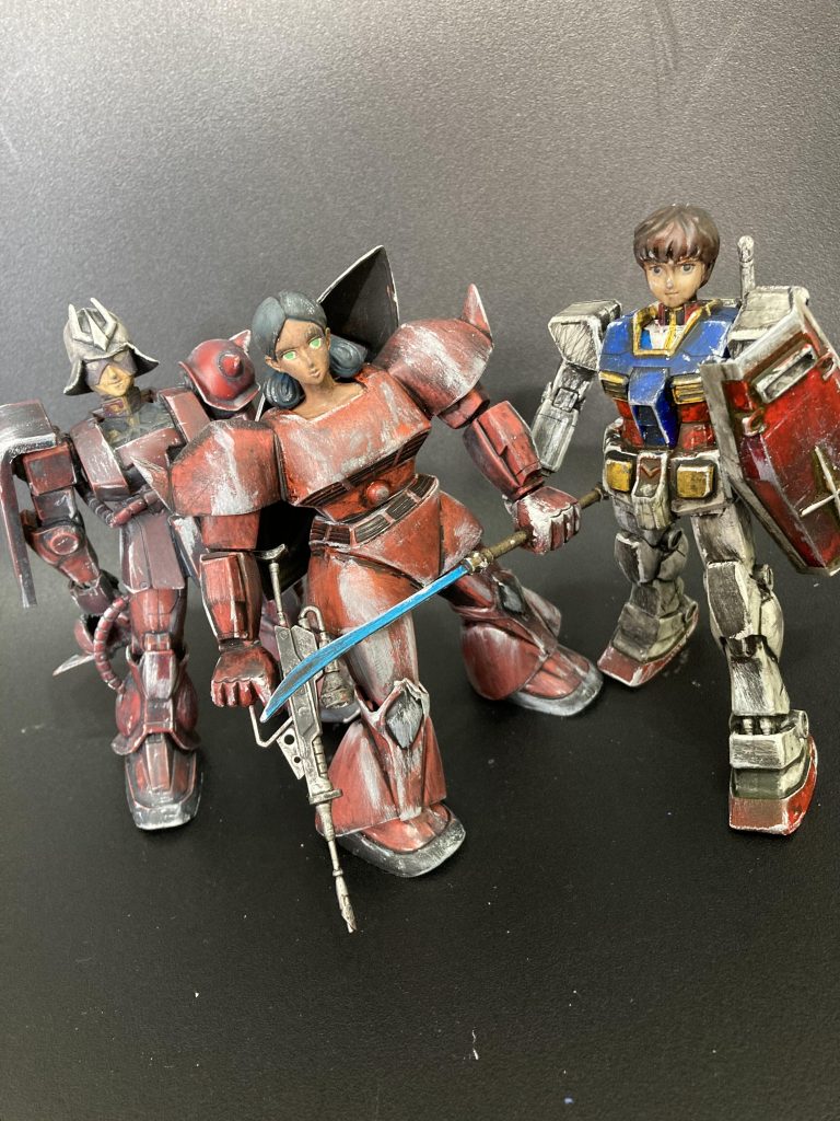 ペプシボトルキャップ第四弾です。自分的にララァにはこれだっ!と旧キットのシャア専用ゲルググで製作しました。