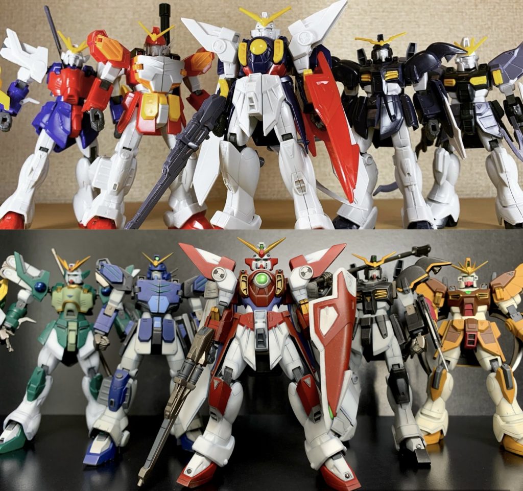 5体揃うと相関ですね。1機ずつの紹介は、過去のページにありますので是非ご覧ください。HGで5体出たら、またやろうかなぁやらないだろうなぁ・・・