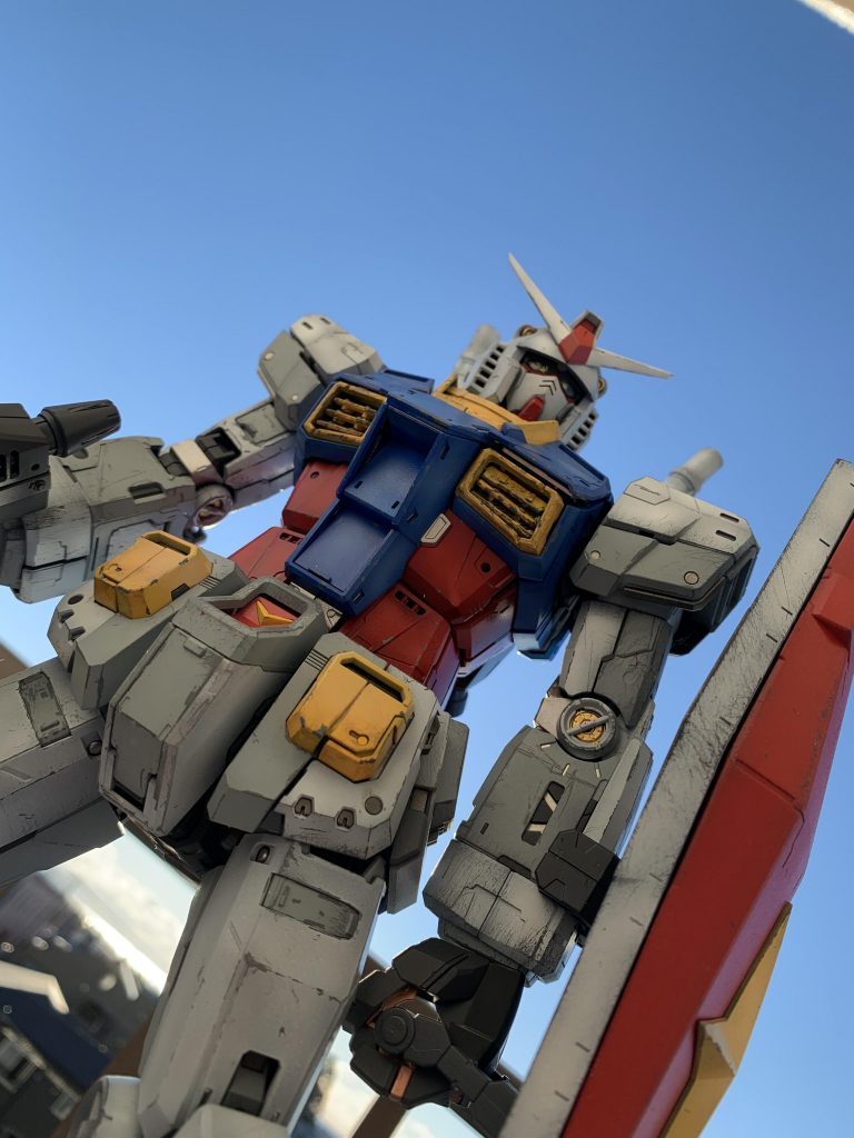 1／1ガンダムを目指して制作したので外で撮影してみました 