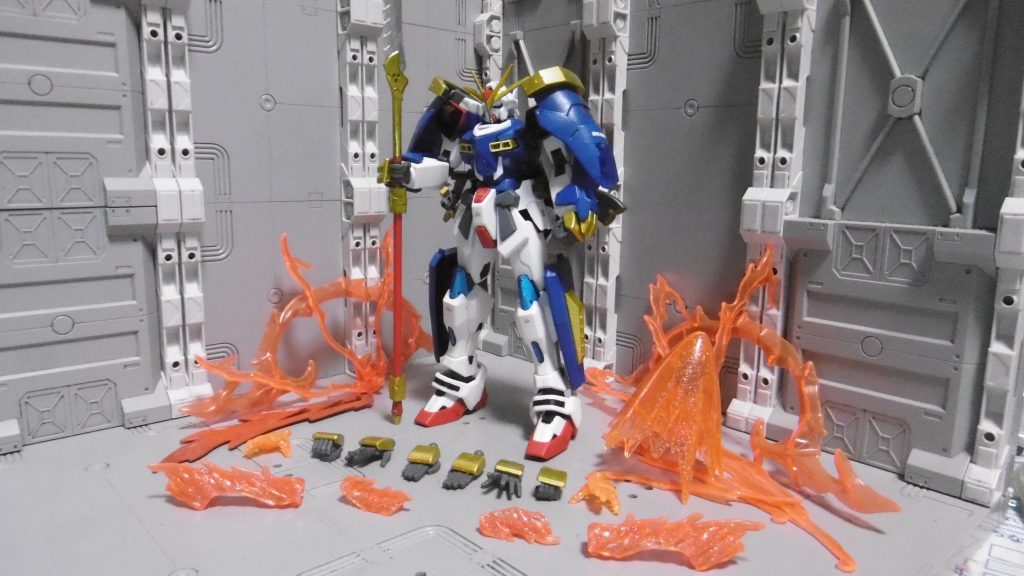 オプション類。手首はスターバーニング&ゴッド(爆熱ふぃんが)で、エフェクトはカミキバーニング&トライバーニング。脚部トラバエフェクトのみ、ラメ入りのPPC仕様だったりします。