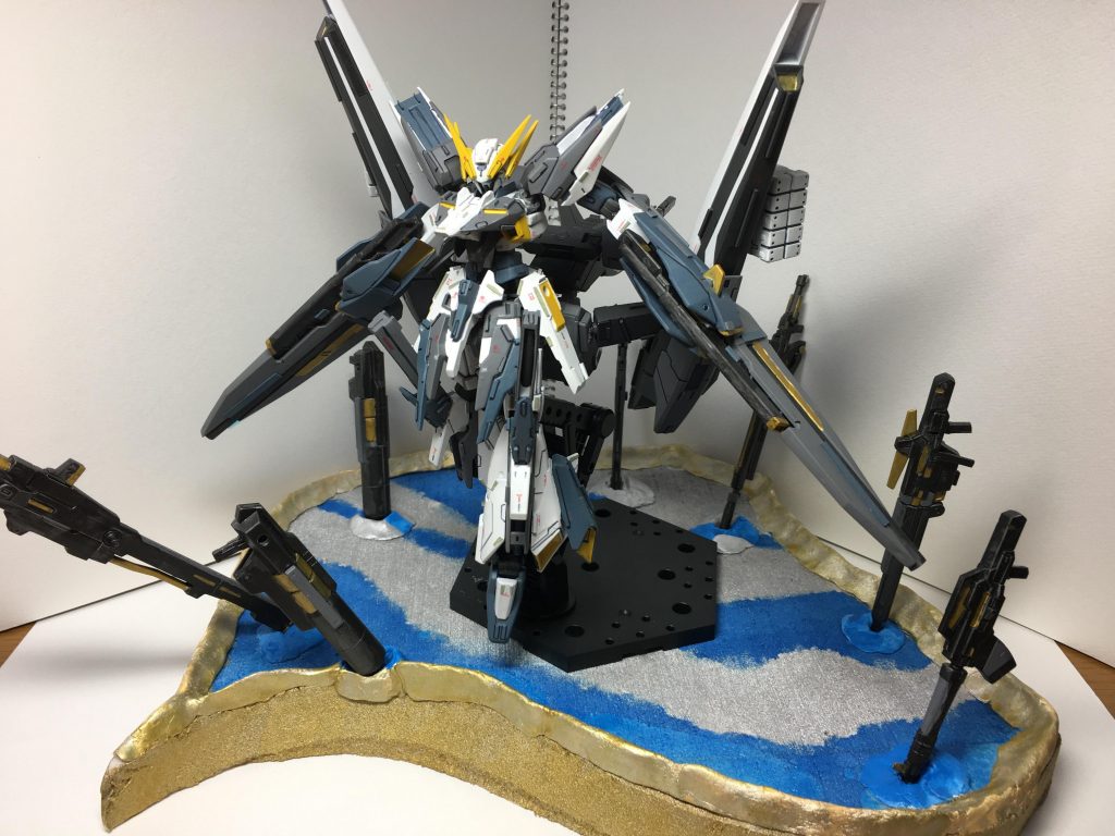 実はこれ学校の同級生との合作なんですよね。初めてスチレンボードを使ったジオラマで苦戦ばかりで、まだ納得できてません…うーん、ジオラマはもう少し手を加えます。