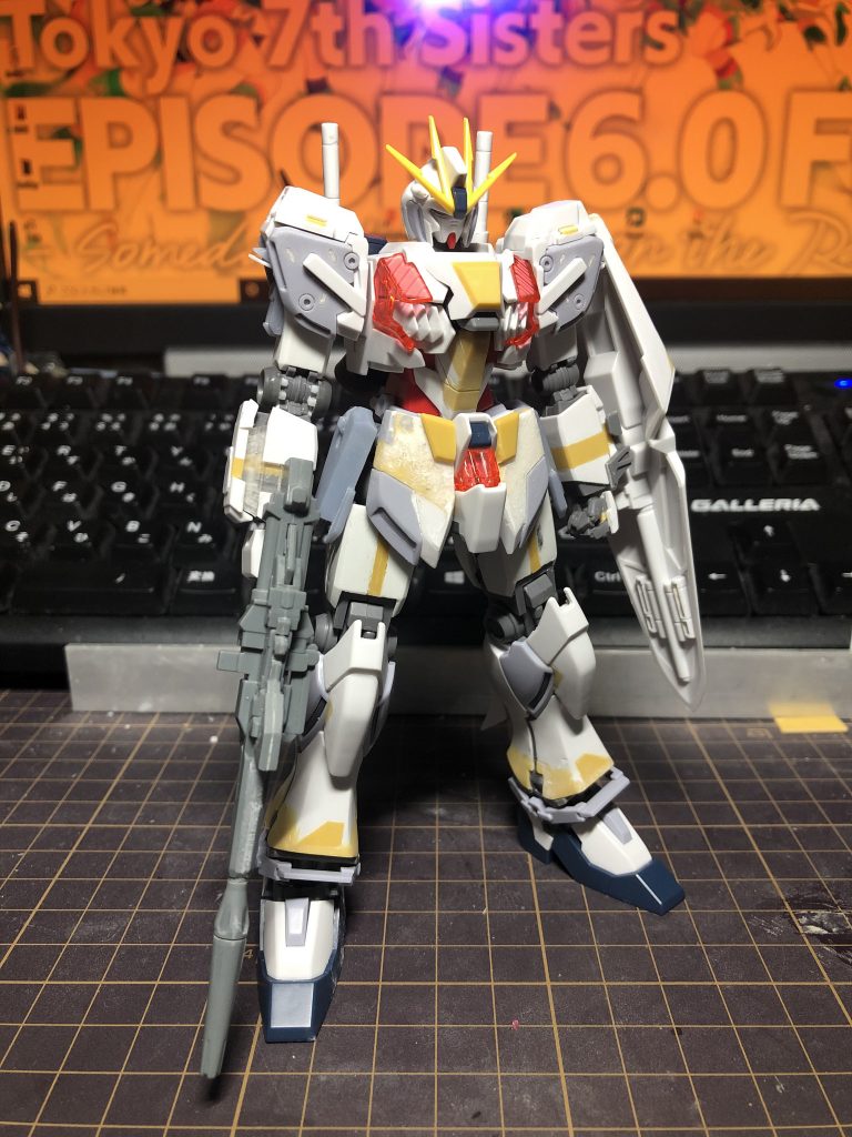 塗装前サイドアーマーや一部ディティールアップに3Ｄプリンター製パーツを使用しています。