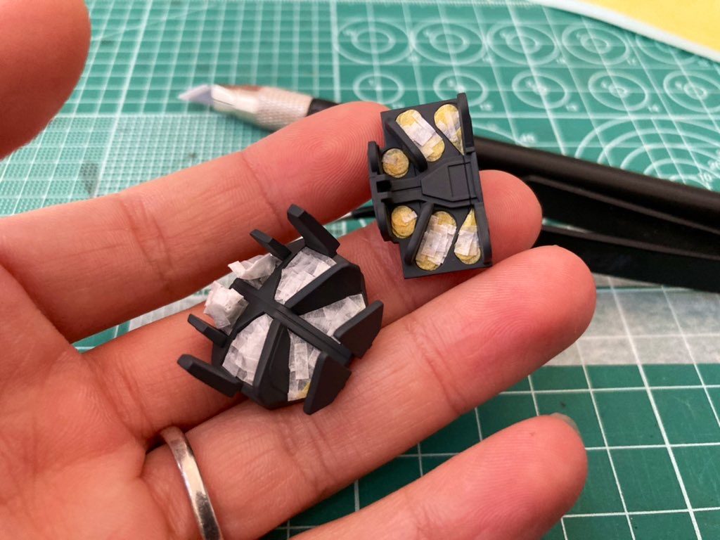 まだまだガンプラ歴が浅い時分ですが、ここまで細かいマスキングは経験がなかったので、良い刺激になりました(=゚ω゚)ノあまり機体人気はよくありませんが、個人的にはすごく好きな思い入れのある∀ガンダム。うまく纏まってると嬉しく思います(´ω`*)