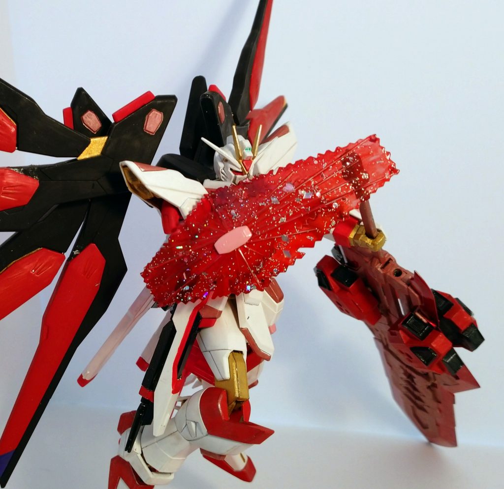 ビームシールドも赤です。