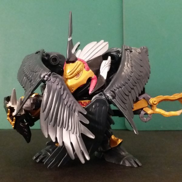 續三……我的百鬼夜行的第一個.滑鬼頭若殺驱後，第2個.大鬼般若道拉士(ドラc，特拉傑), 現在第3個.百鬼之一，鴉天狗劍舞飛荒😅，他加入翅膀源自於漫畫一幕