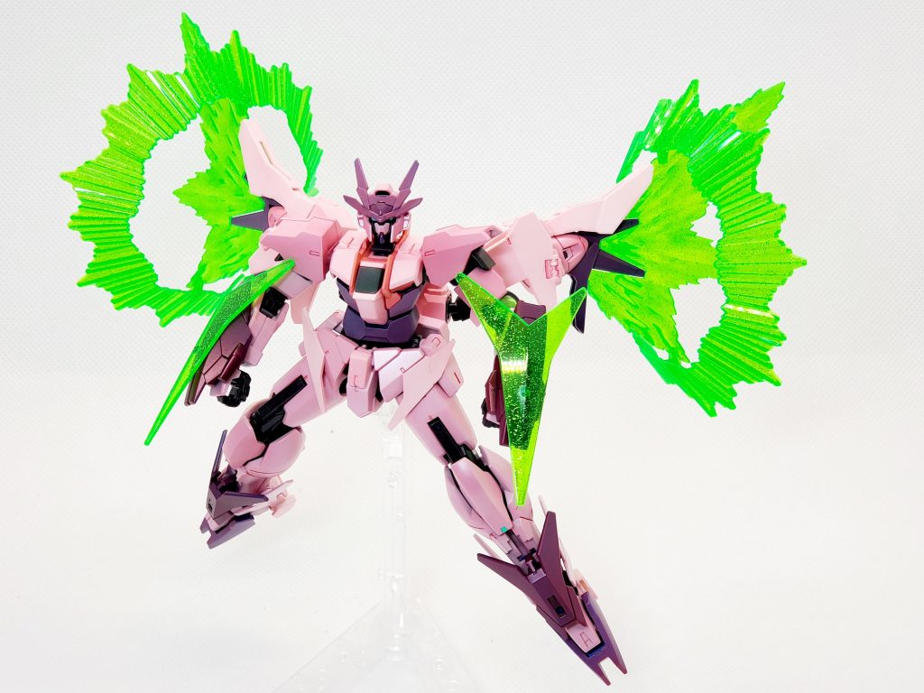 ラッシュポジション！手甲と脛のみトランザムレッドパールで塗り分けています