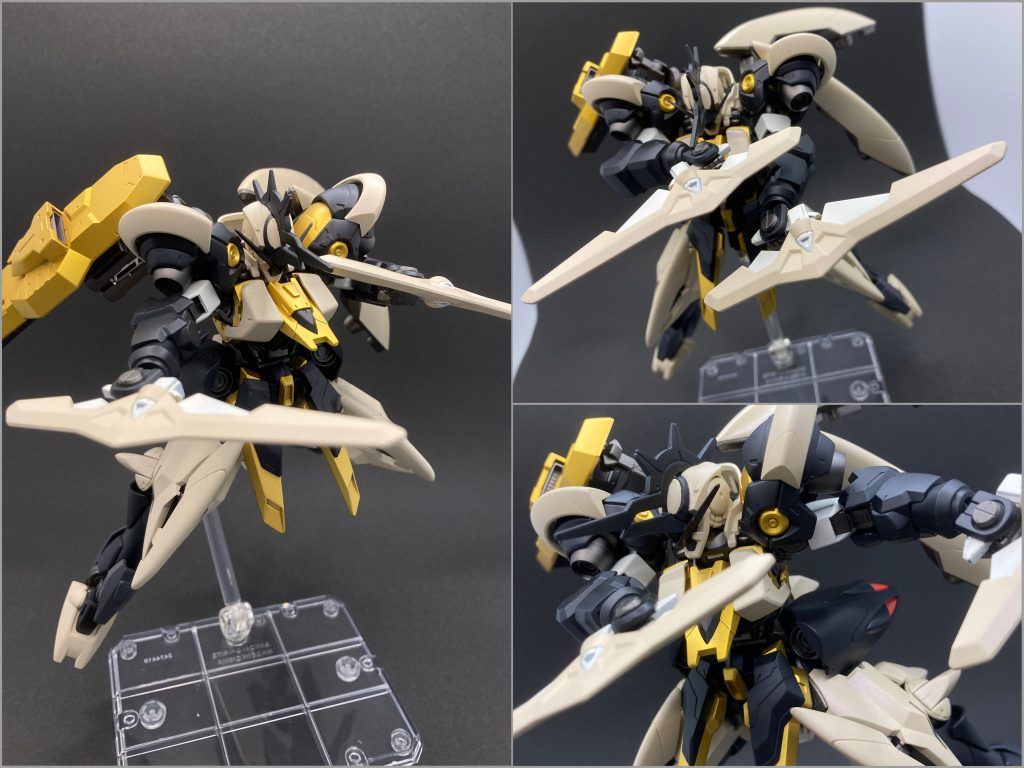 【ディオリピス】盾(アスピダ)に装備された双剣。ディフェンスロッドを使用してます。ディオは「2つ」、リピスは「扇形」を意味します。