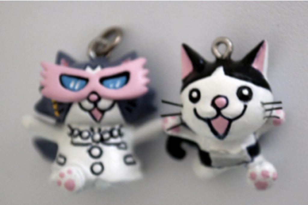 ちなみにハチコ博士とニャジロウ、オイラ原型製作の公式グッズです😃