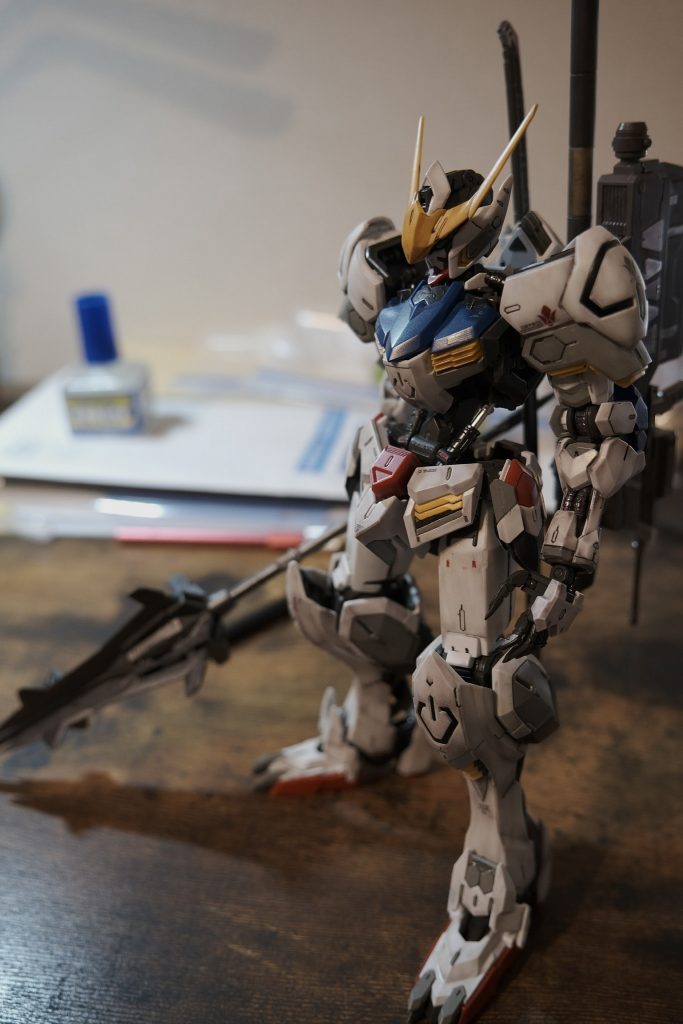 筆塗り部分塗装とウェザリングが終わったところですね。ウェザリングに関してはもう少し激しく汚してもよかったかなと思います。難しい…。