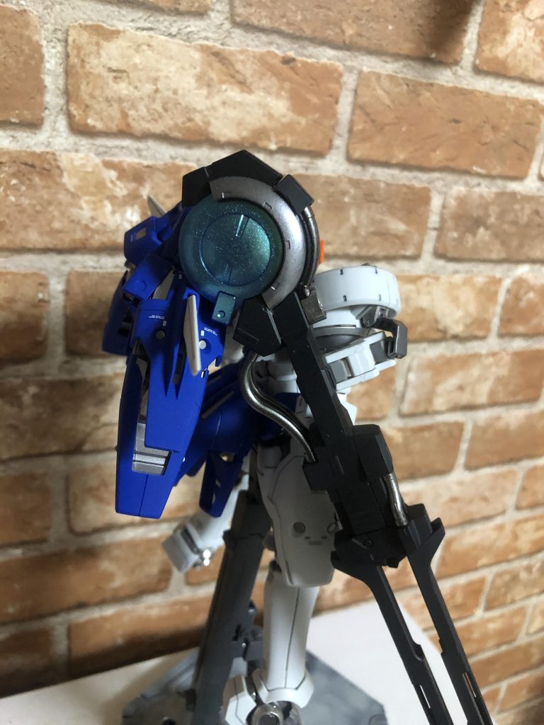 メガキャノンの青いメタリック部分はガイアノーツのプリズムメタリックターコイズグリーンライトブルーで。