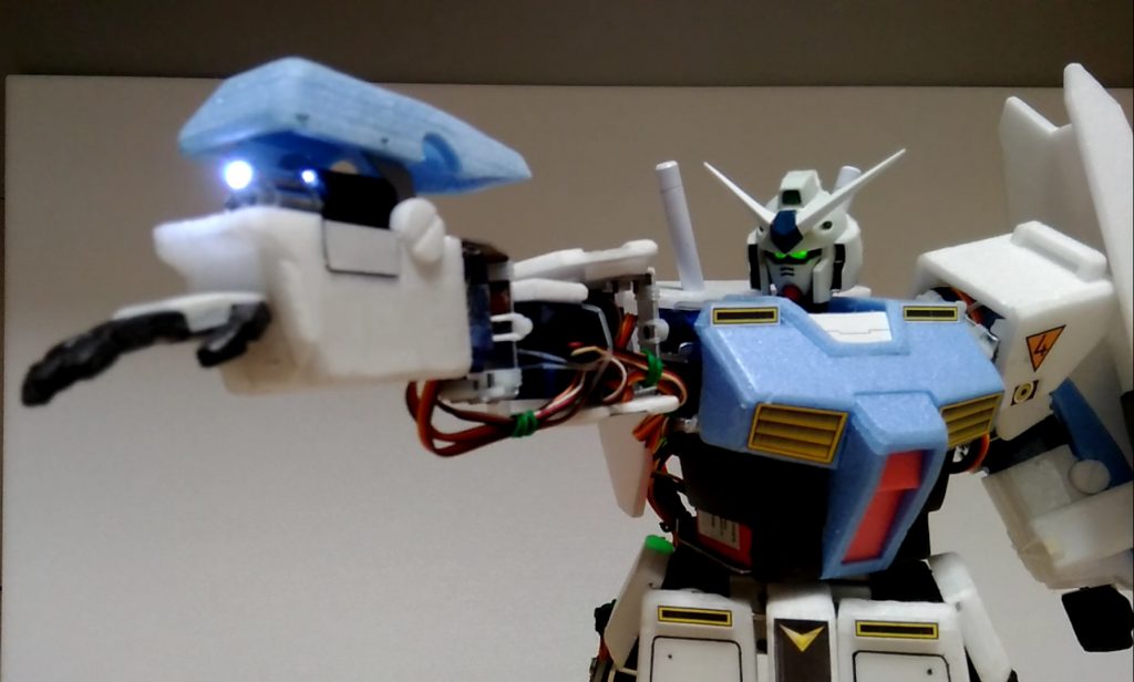 腕部ガトリング砲射撃