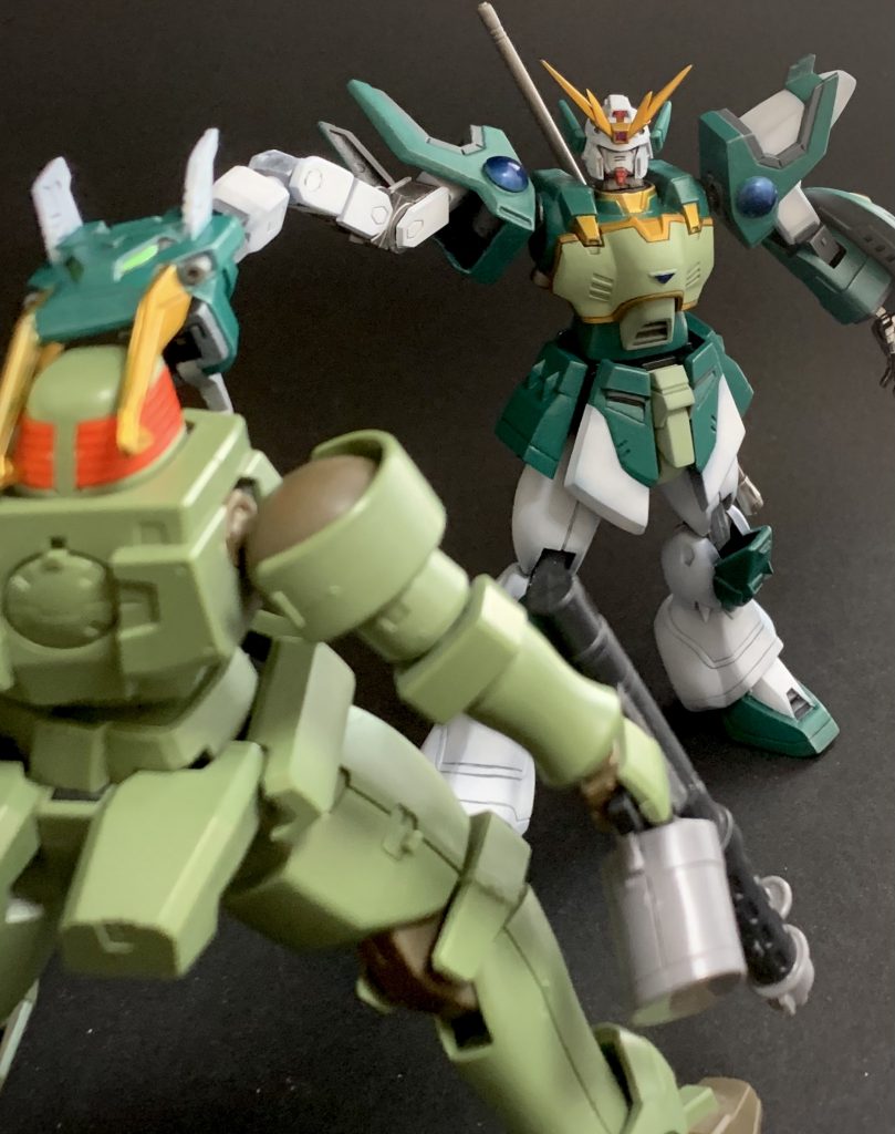 シェンロングリーンガンダム！武術に長けた戦士。正義感に溢れ己の強さを求めて、正々堂々の戦いを望むぞ。