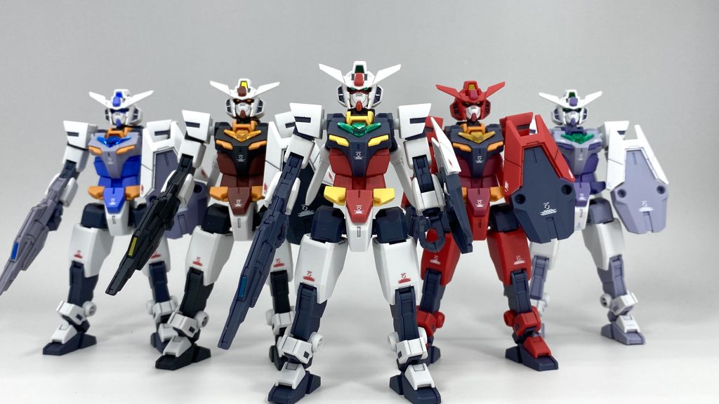 左から局地戦仕様(オリジナル)、リアルタイプカラー、ノーマル、ジオンカラー(オリジナル)、G3カラーです。以下のリンク先のブログに載せきれなかった画像もたくさん載せてますのでぜひご覧ください！↓https://puramonooshiire.com/finished/4589/