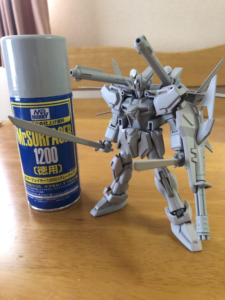 サフを吹いた状態