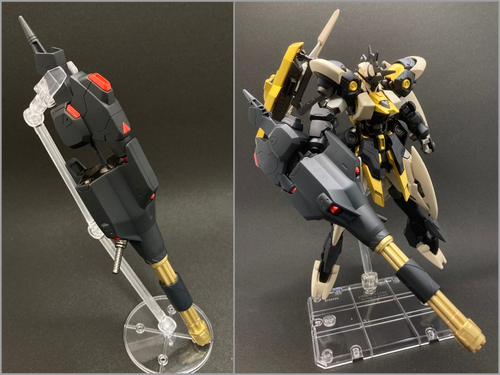 【ヘクスデーオス】バシレウスのメイン武器であるガトリングランスヘクスは「6つ」、デーオスは「畏怖」を意味します。6つの砲身から放たれる弾丸に恐慄く、といった意味を持たせてます。