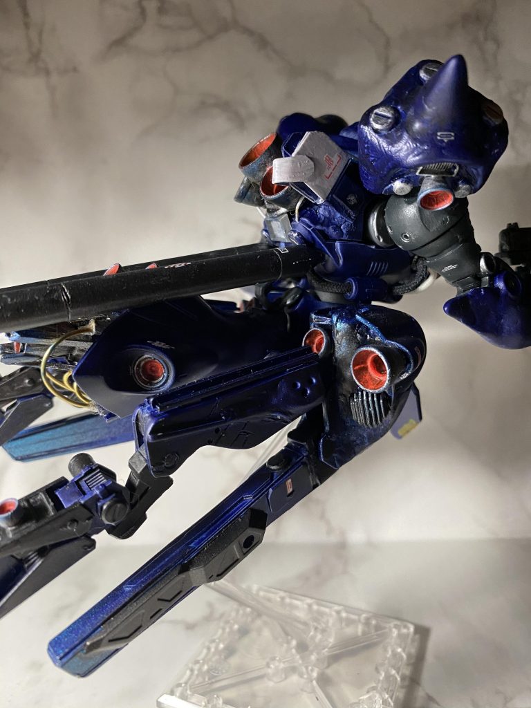 最後に高速機動の姿勢です。素直に宇宙戦の方が向いてます。汚し等はまだほとんど手をつけてないのですが一旦満足してしまったので投稿しました。最後までお付き合い頂きありがとうございます。