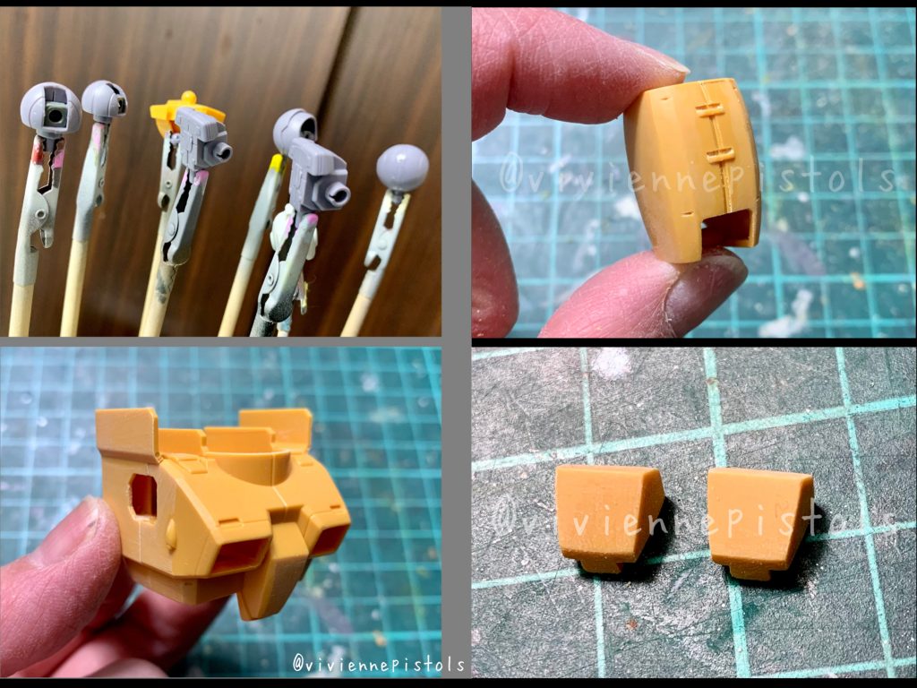 合わせ目を消し、各箇所エッジ出しをし、C面箇所は広げています。