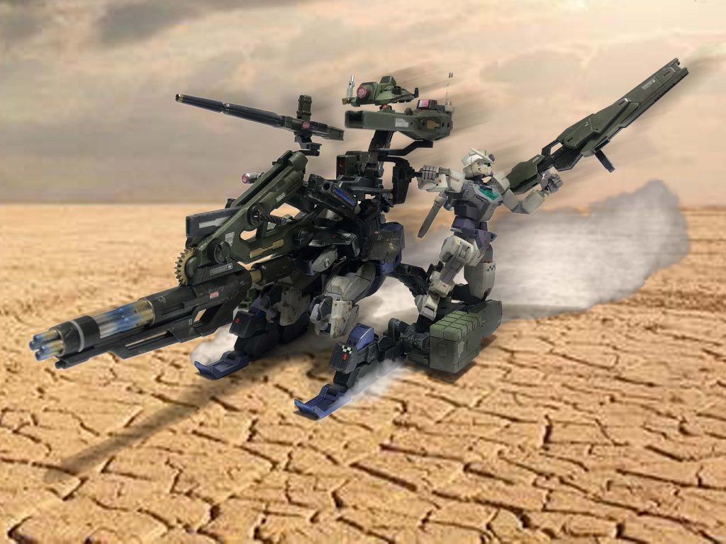 【ルシファーアーマー】アーマーはタンク型支援メカですコアガンダムが乗って荒野をクルージング！GBNでやってみたい！