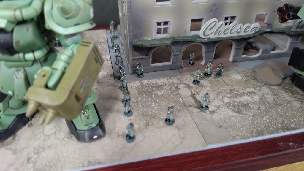 歩兵は爪楊枝で塗装