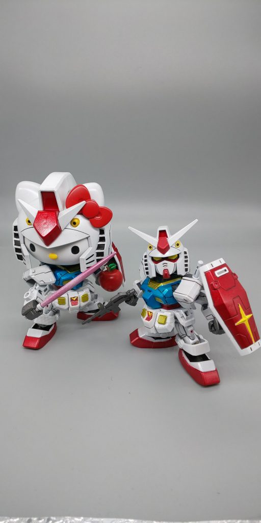 2体同時制作だから出来るこのショット😆このあとパーツごとに塗装の良かったものを厳選🤣キティラーさんにプレゼントしました。喜んでいただけたようで✨😌✨