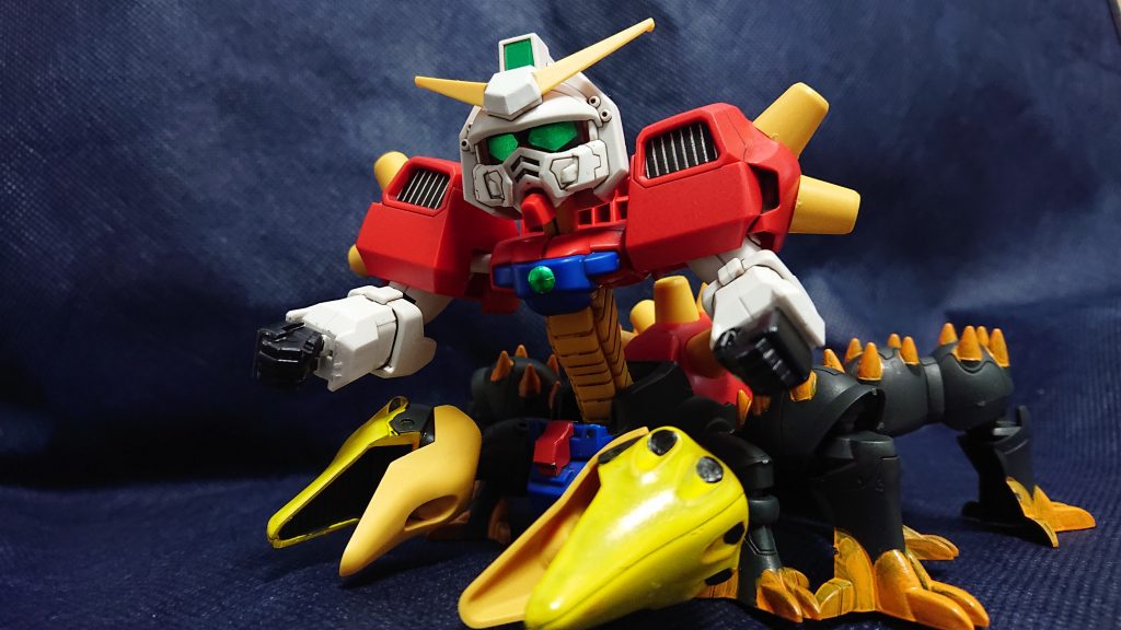 ＳＤデビルガンダム✨もっと顔が嫌いだったので、ＧＰ０１で切り取った顔を移植。つや消しして完了。