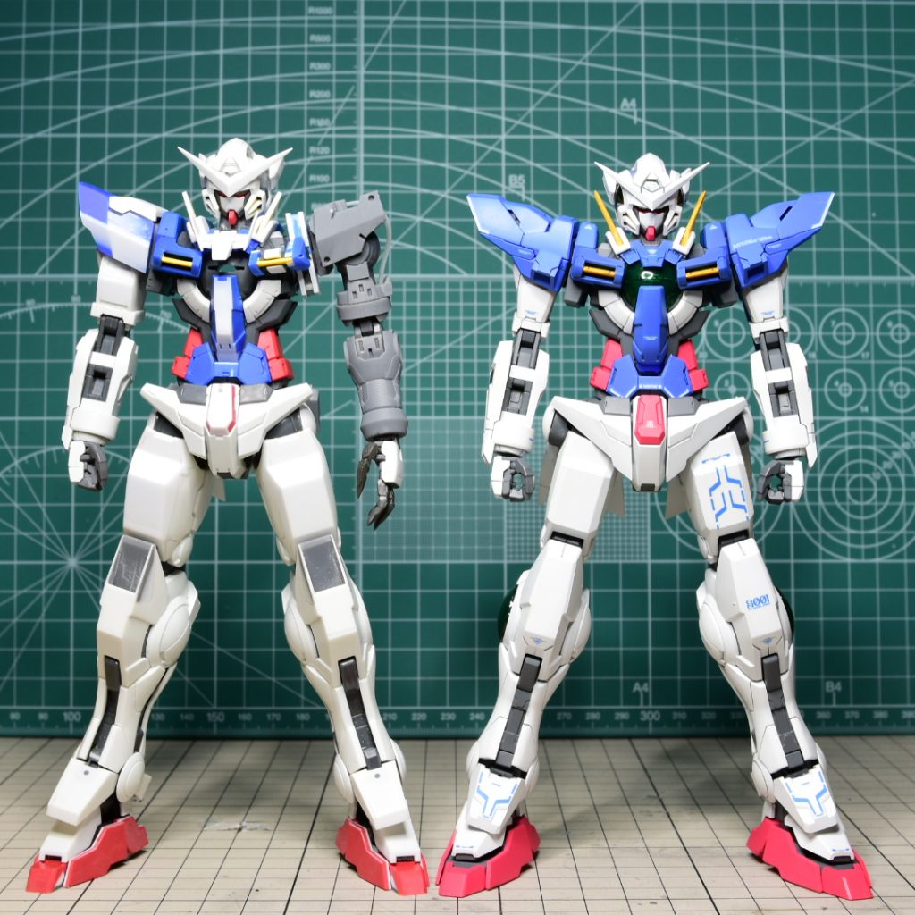 エクシアR2（だいたいキットのまま）との比較①