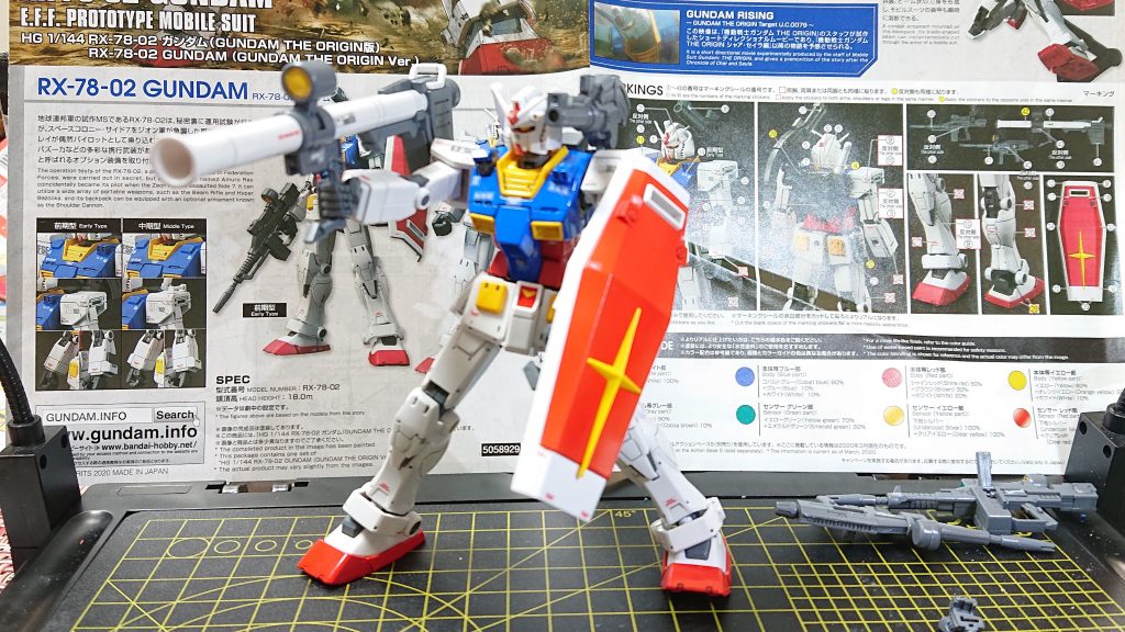 11作目　1/144 HG 機動戦士ガンダム ジ オリジン RX-78-02 ガンダム全塗装–5枚目/制作者：@kjyun_choroq
