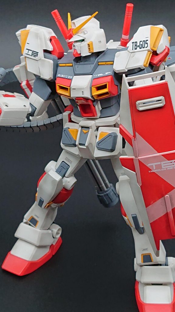 シールドは、マスキングテープをジグザグに貼って塗り分けしてみました。
