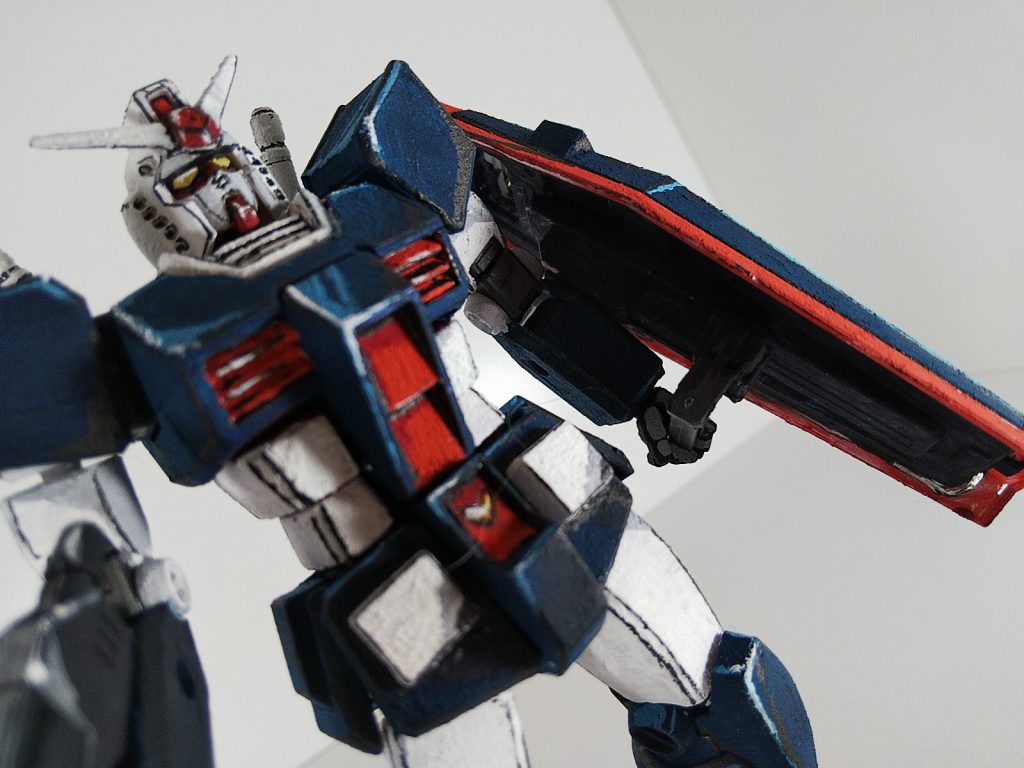 【イラスト風模型】エントリーグレード　ガンダムプロトタイプカラー–2枚目/制作者：tkt