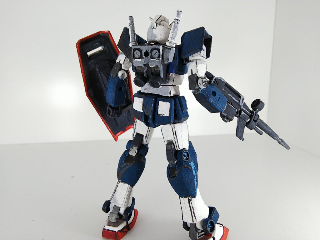 【イラスト風模型】エントリーグレード　ガンダムプロトタイプカラー–3枚目/制作者：tkt