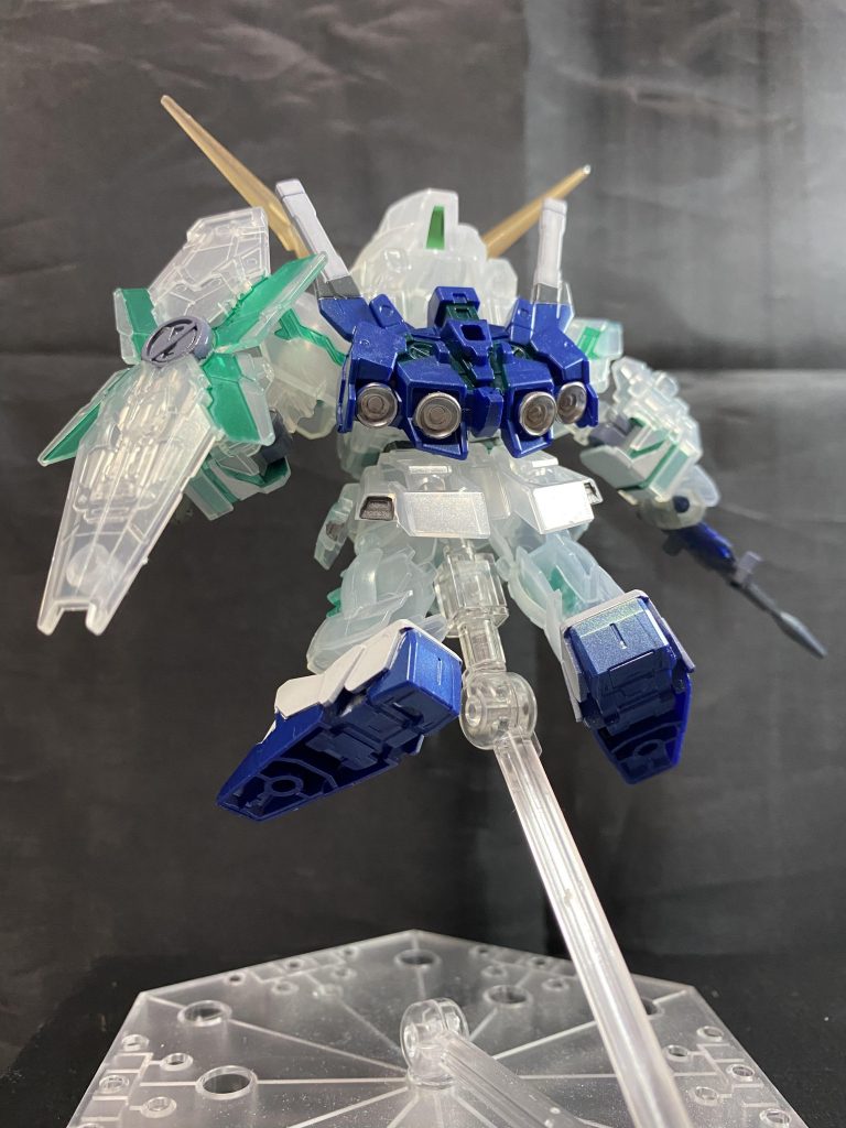 ランドセルのバーニアをシルバーで塗装後、全体にクリスタルカラーのトルマリングリーンをコート！