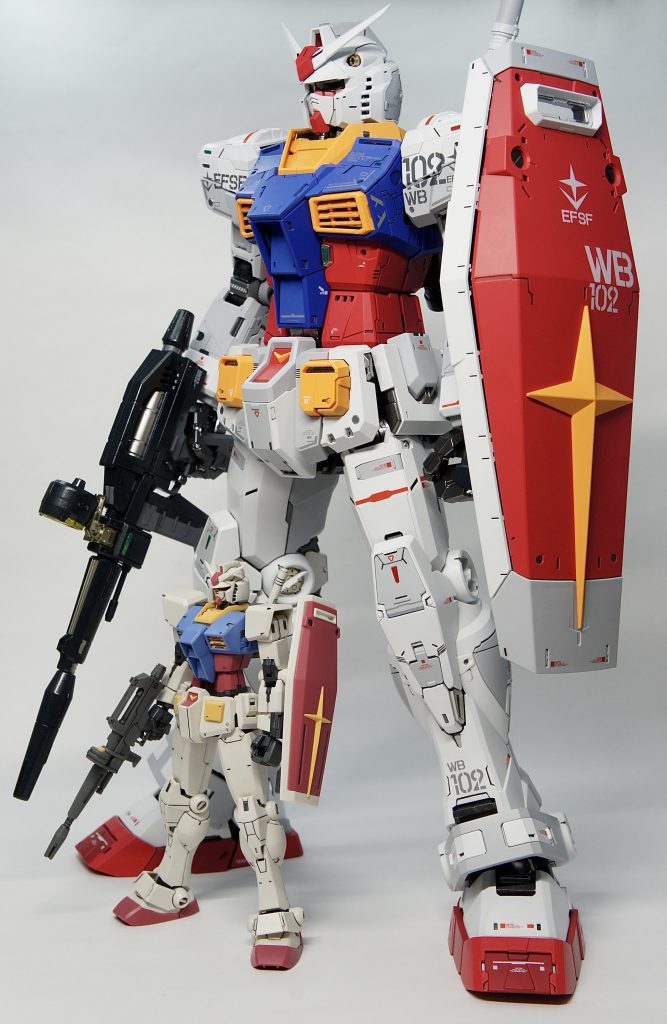 1/144ガンダムBGと並べてみると、ほんとにデカイ。