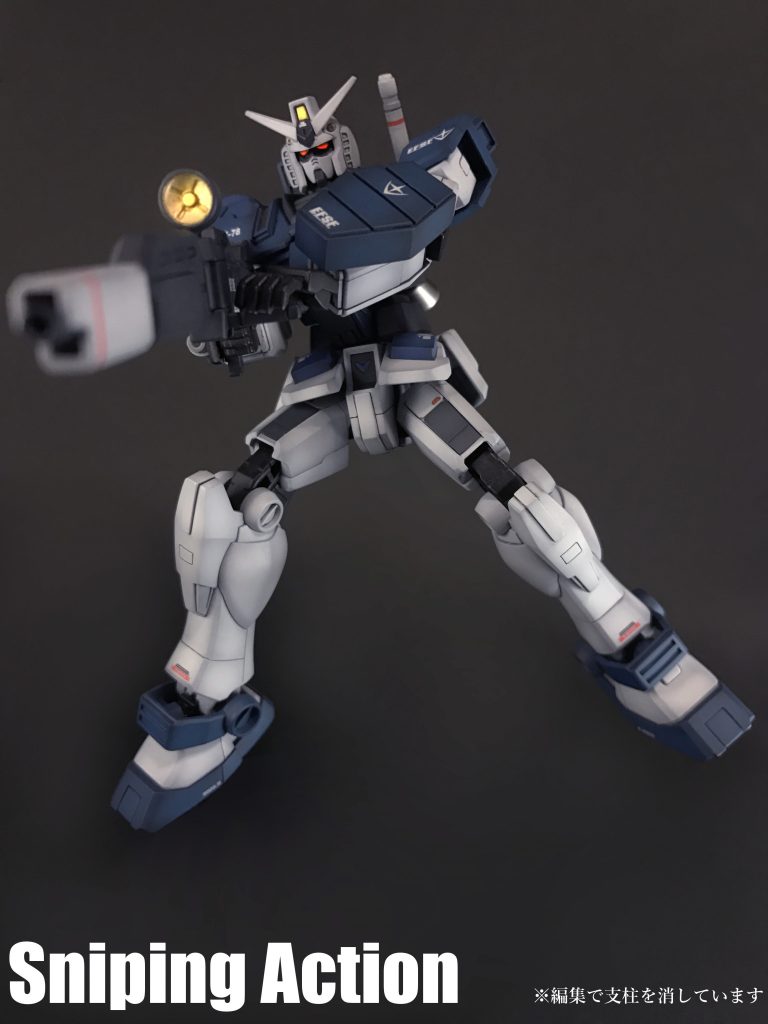 「試作型ビームキャノンライフル」は長射程、高威力、セミオートマチックを採用し連射速度も優れていたため、高い汎用性を有する本機では所謂「マークスマンライフル」的な運用が想定されます。