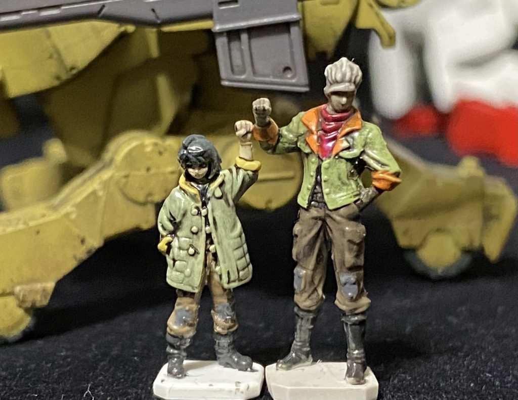 三日月とオルガ。この腕をぶつけ合うポーズは好きです。(涙)