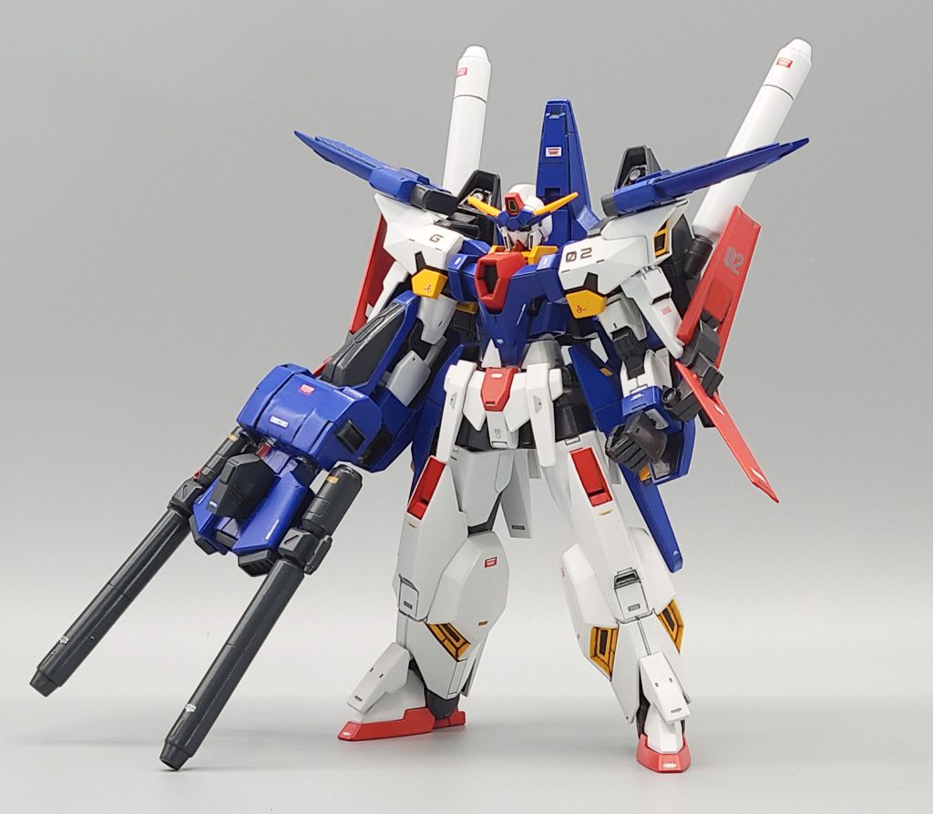 【ライフル装備状態】コンセプトは「ZZガンダムのパーツを一切使わず、いかにAGE3をZZのイメージに近づけるか」です。