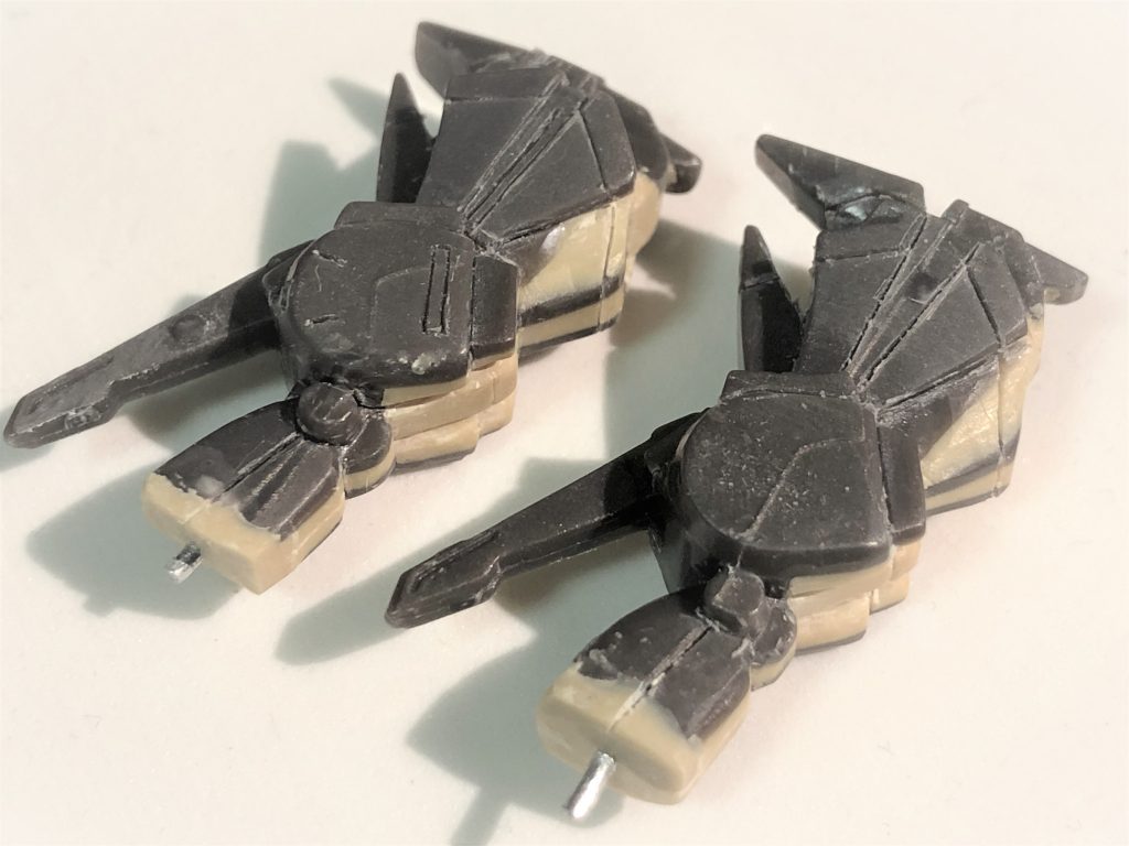 肉抜き穴をパテで埋めて加工しました。いろいろと粗いです…。