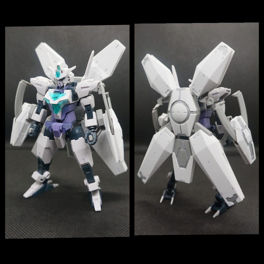 出来が良いキットなのでゲート処理、部分塗装だけで仕上げました妖精モチーフにしようと思いネプテイトウェポンと合わせてみました