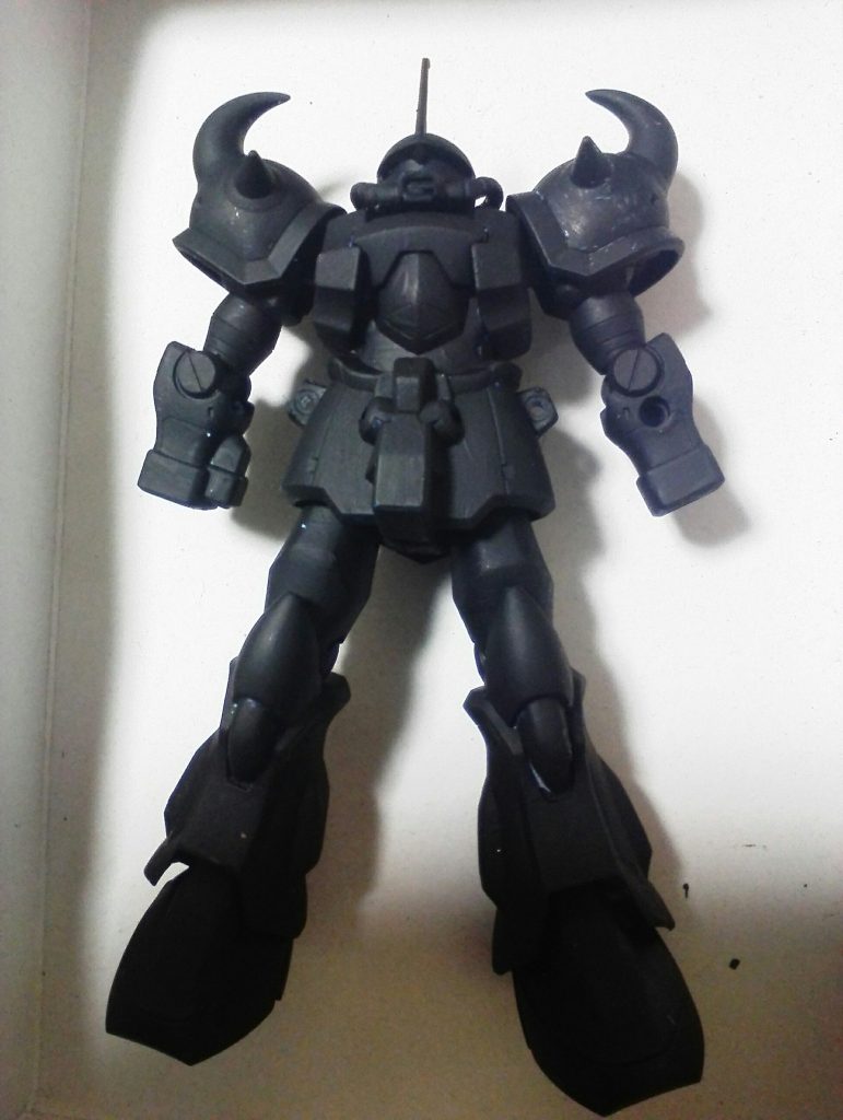 ブラックジェッソで下塗ー