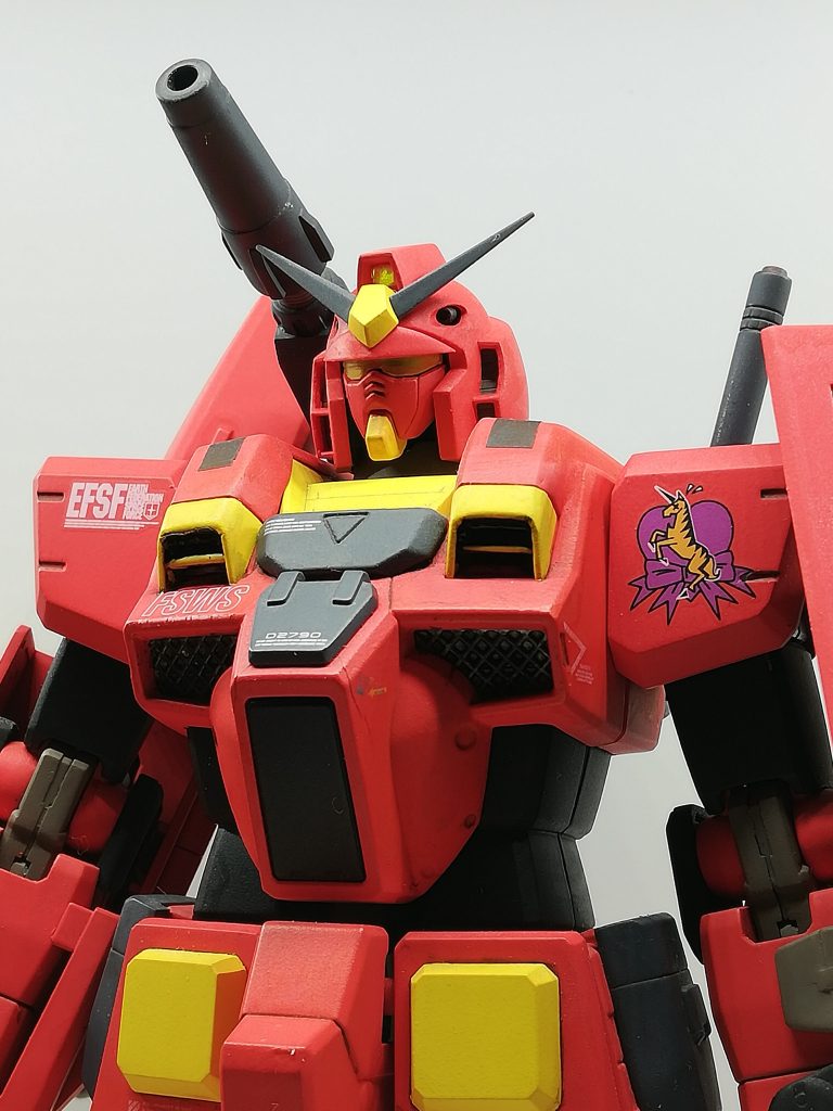 デカールはガンダムホビーライフの付録のもの。あの付録あと5、6枚くらい在庫しておきたい...！