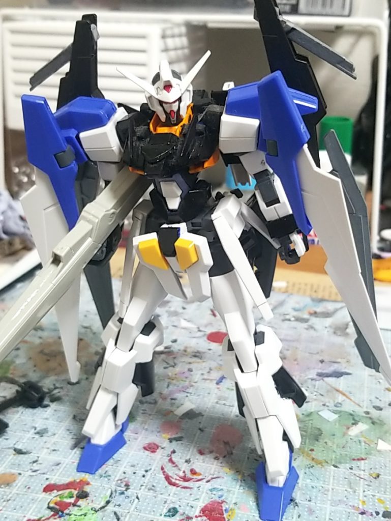 AGEFXのパーツを使用AGEのガンダムは関節が取り外し可能で、同じ構造をしているので無改造で取り替え可能